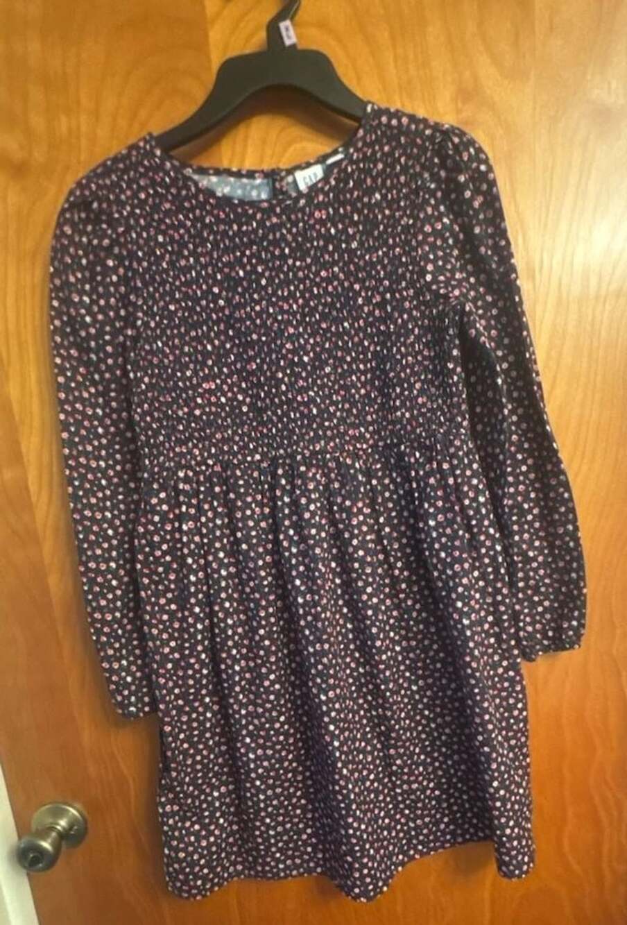Gap Kids Floral Smocked Long Sleeve Dress Size L